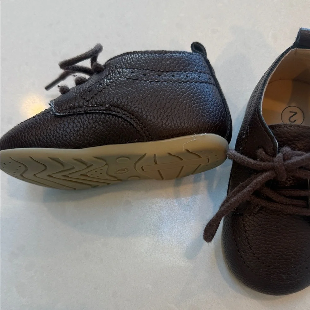 Classic dark brown Kids Shoes